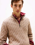 Classic Cotton Cable Zip Mock