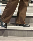 Pant with gold buttons