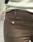 Pant with gold buttons
