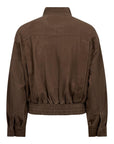 Suede Gather Crop Jacket