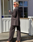 Check Fit Plain Pant