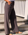 Check Fit Plain Pant