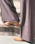 Check Fit Plain Pant