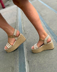 Platform Wedge Breton Stripes