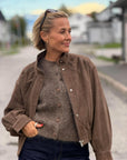 Suede Gather Crop Jacket