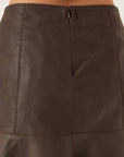 YASColly MW Naplon Leather Skirt