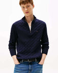 Classic Cotton Cable Zip Mock
