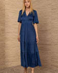 Angie Solid Dress Long