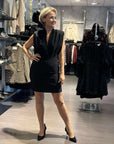L'egance Crop Drape Dress
