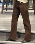 Pant with gold buttons