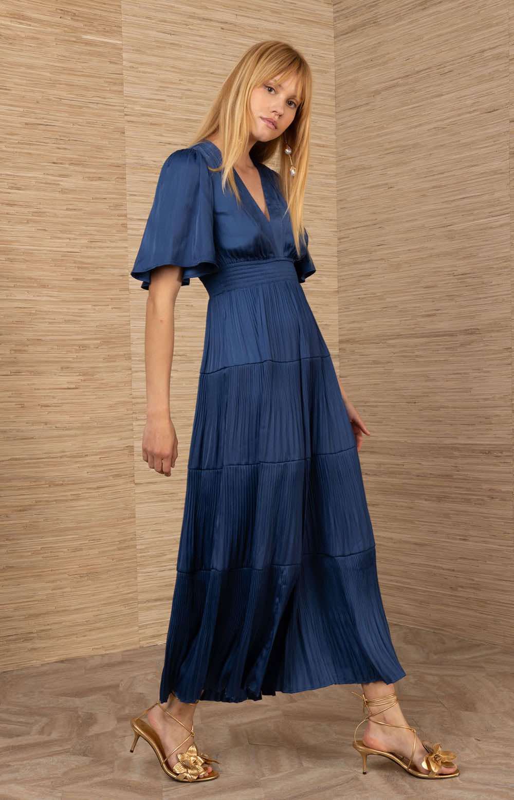 Angie Solid Dress Long