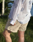 Cleo Short Cotton Linen Colour
