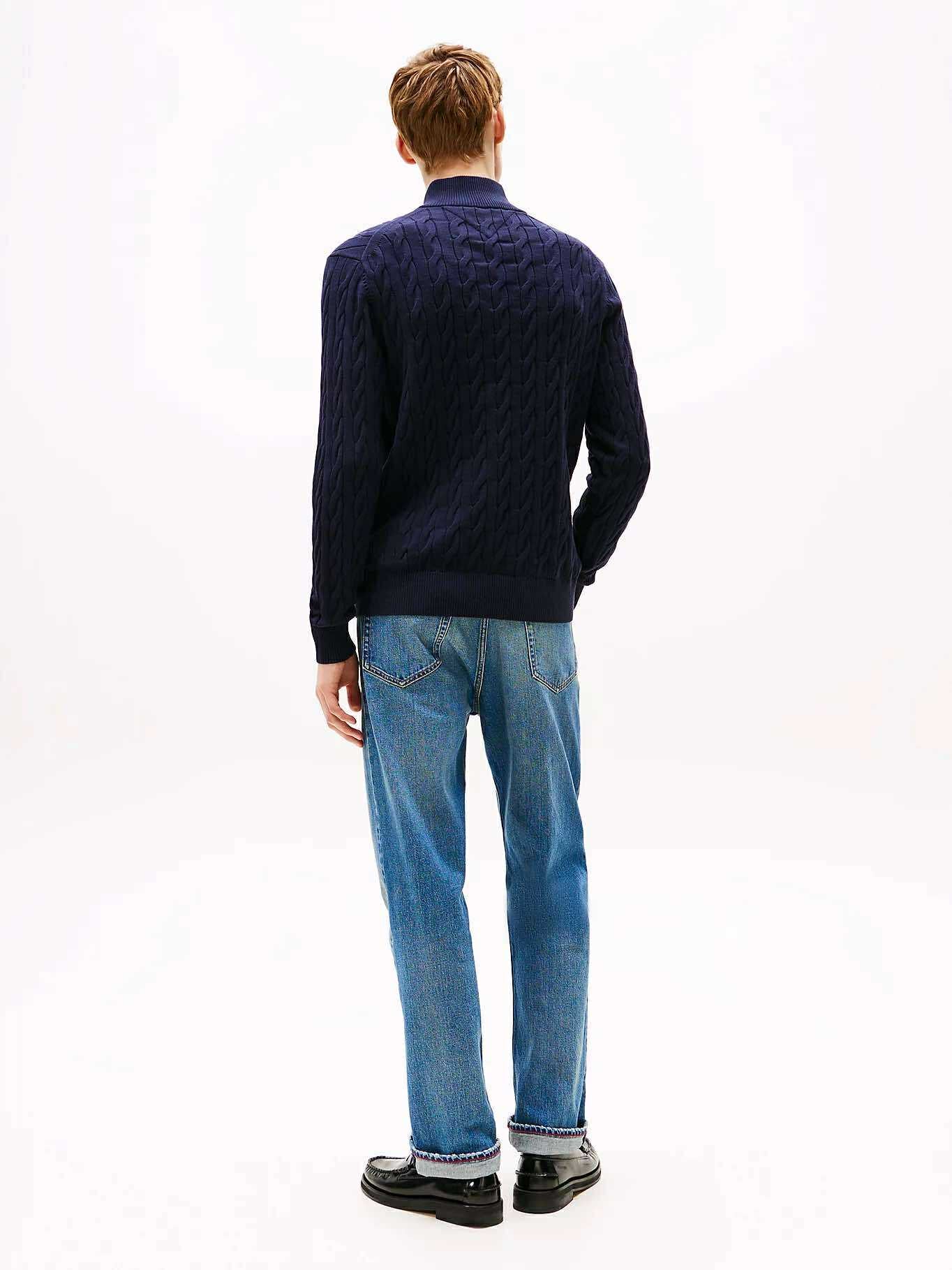 Classic Cotton Cable Zip Mock