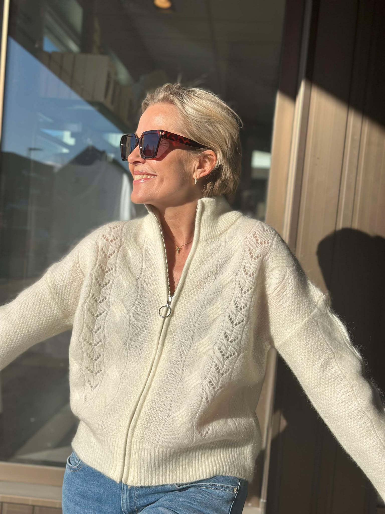 SLFVera LS Knit Zip Cardigan