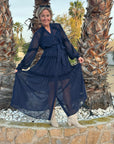 Meghan Solid Long Dress