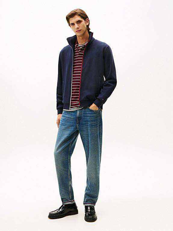 Global Stripe Zip Through