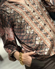 Massima Botanical Border Blouse