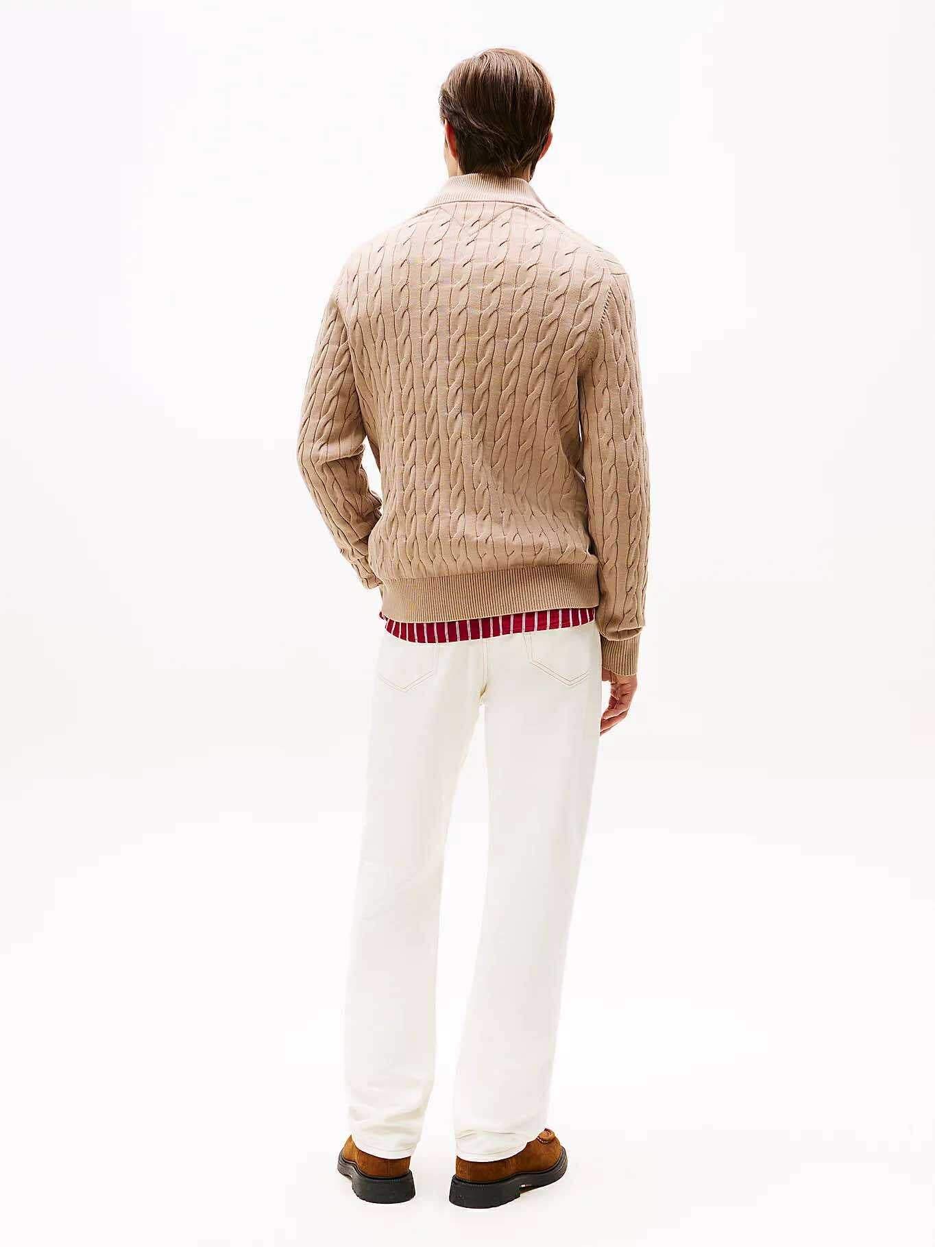 Classic Cotton Cable Zip Mock