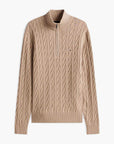 Classic Cotton Cable Zip Mock