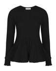 Wallina Peplum Knit Blouse