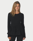 Wallina Peplum Knit Blouse