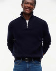 Fisherman Rib Zip Mock