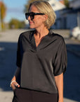 Anelle Heavy Sateen Blouse