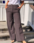 Check Fit Plain Pant
