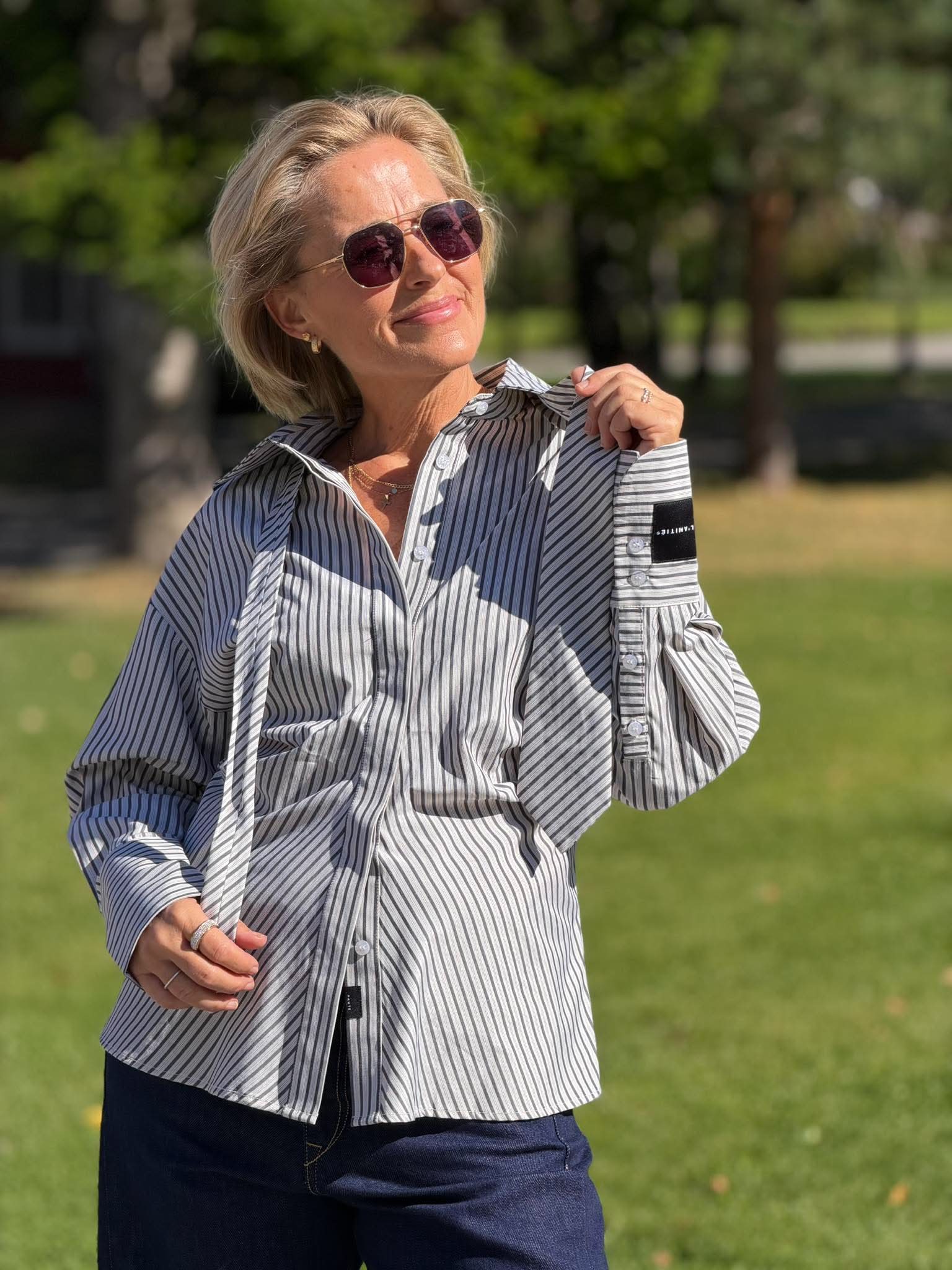 Gemma Tie Stripe Shirt