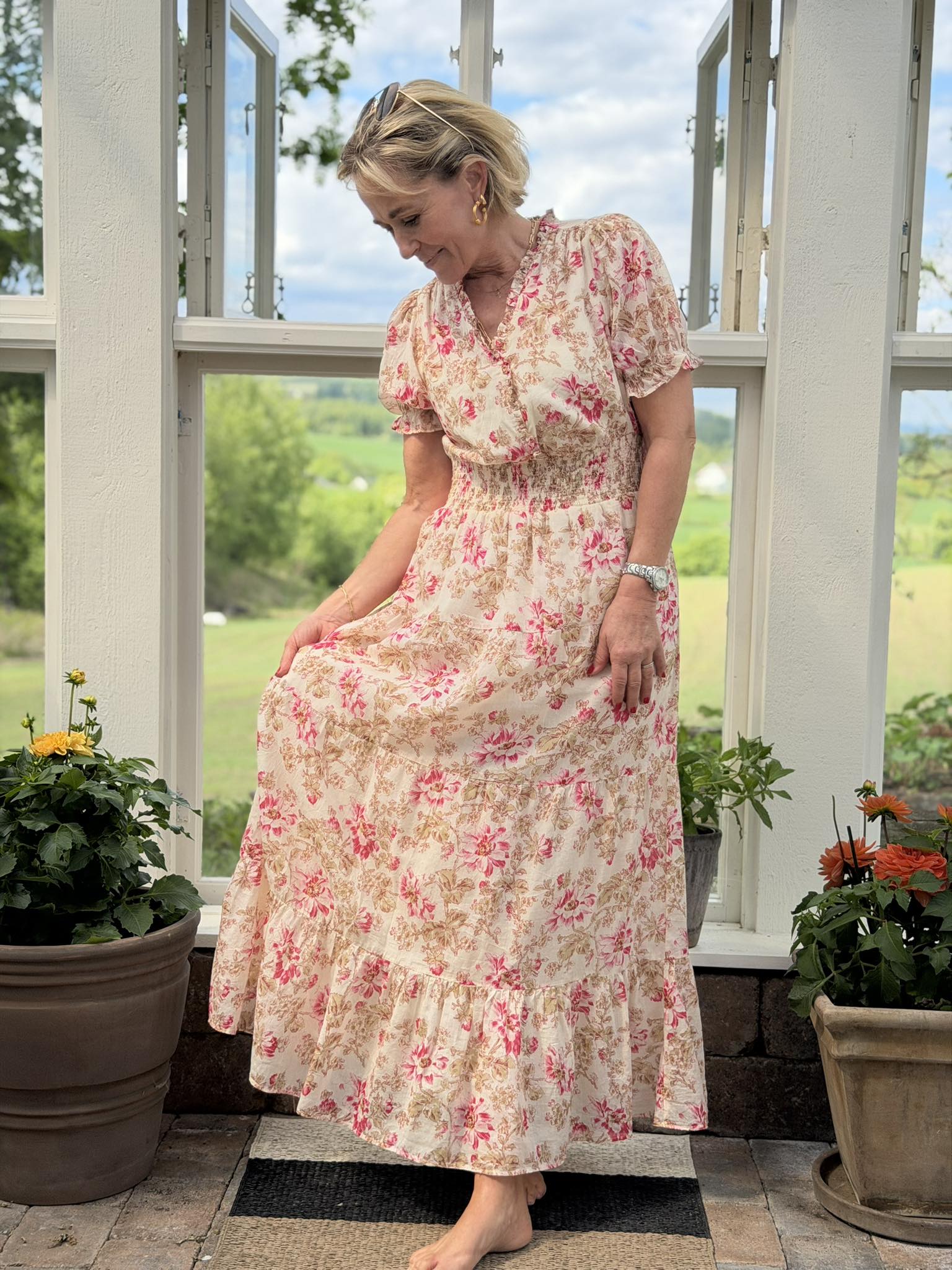 Kanza Flower Rose Dress