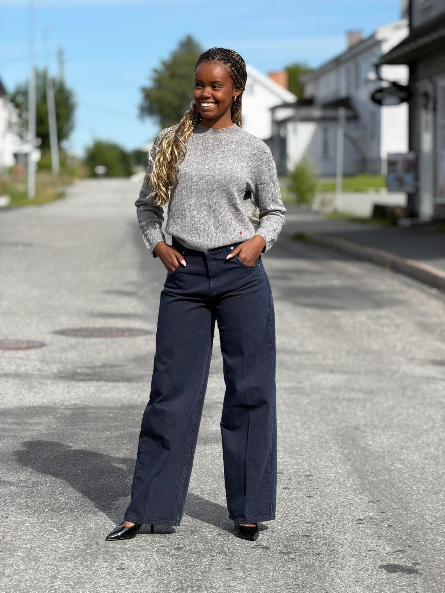 Mia baggy denim bukse