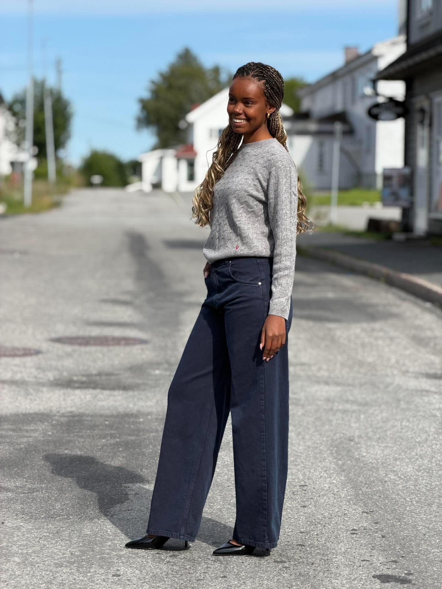 Mia baggy denim bukse