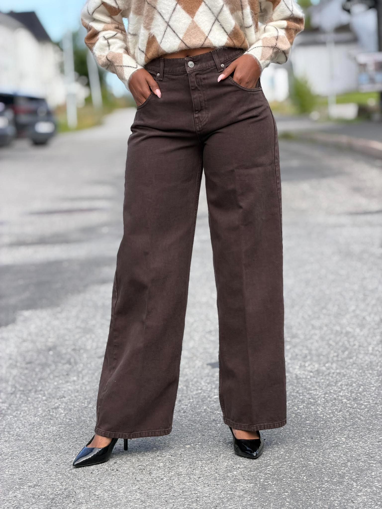 Mia baggy denim bukse
