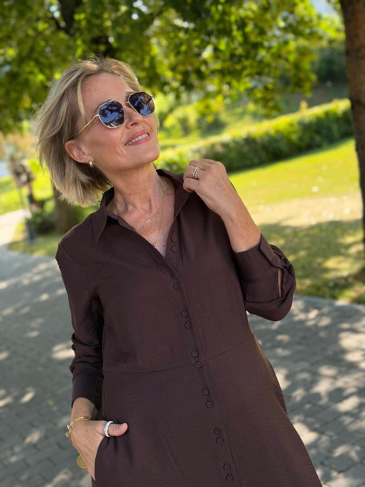 YASSafera LS Long Shirt Dress