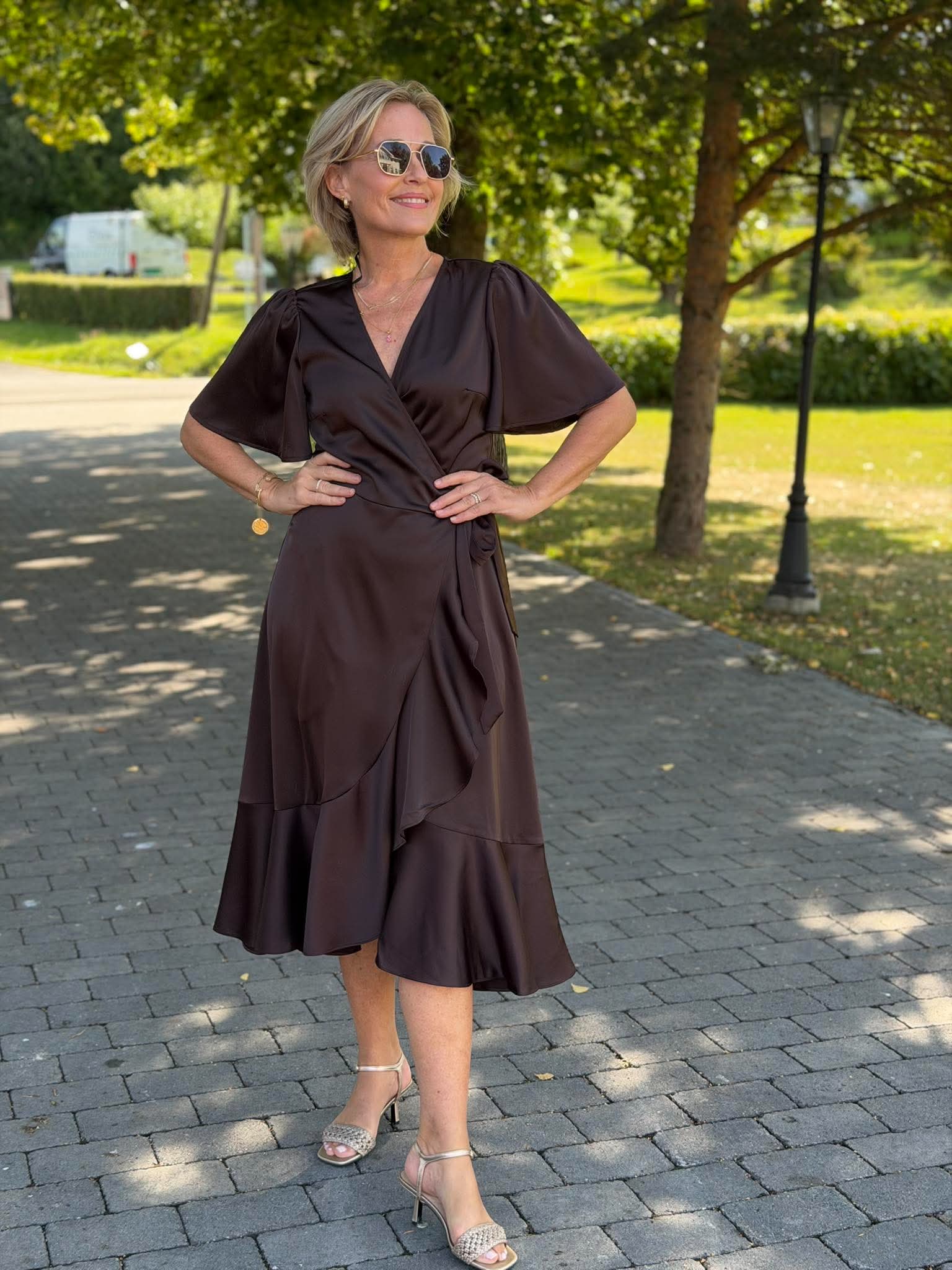 YASThea 2/4 Midi Wrap Dress