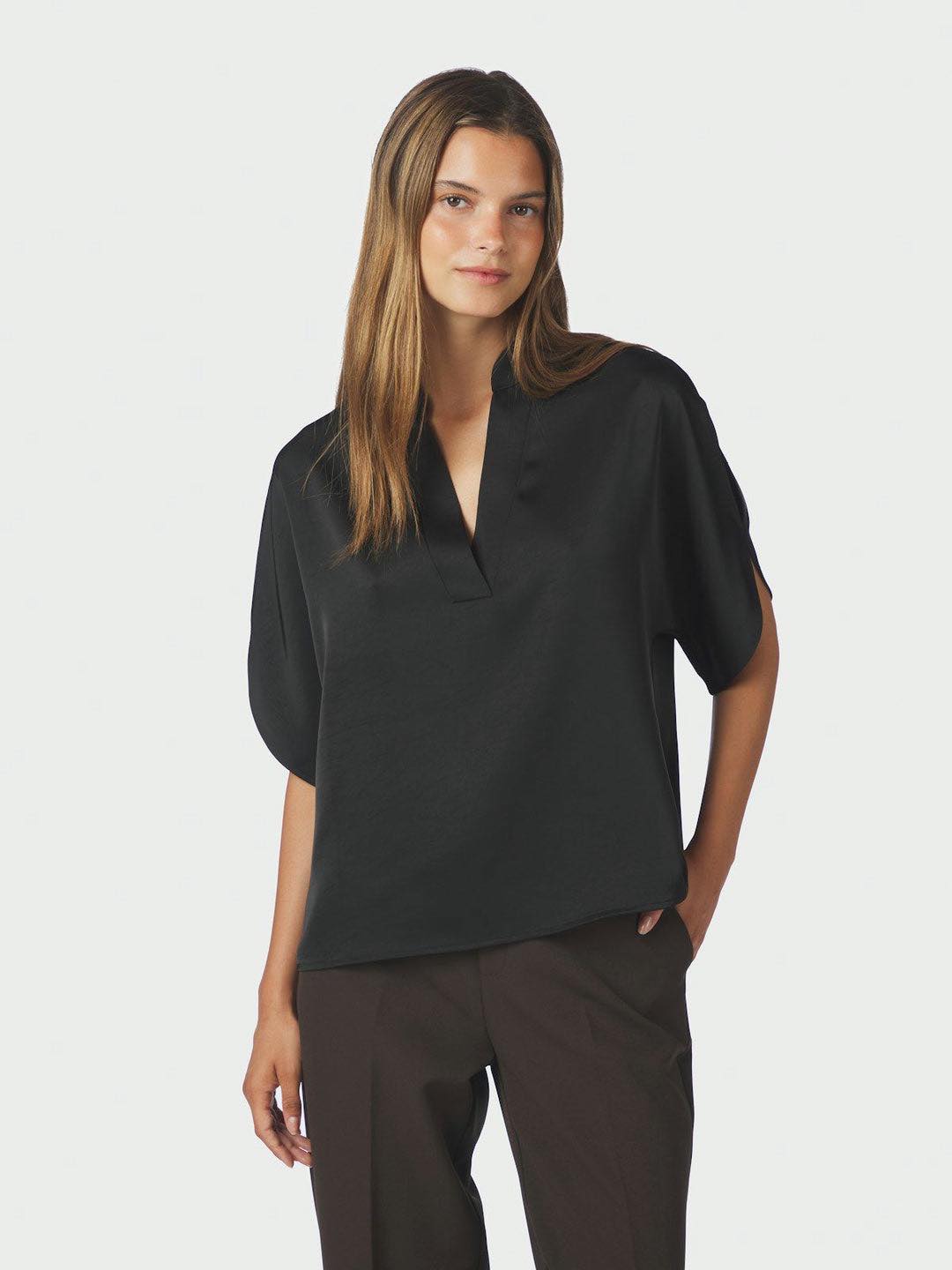 Anelle Heavy Sateen Blouse
