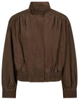 Suede Gather Crop Jacket