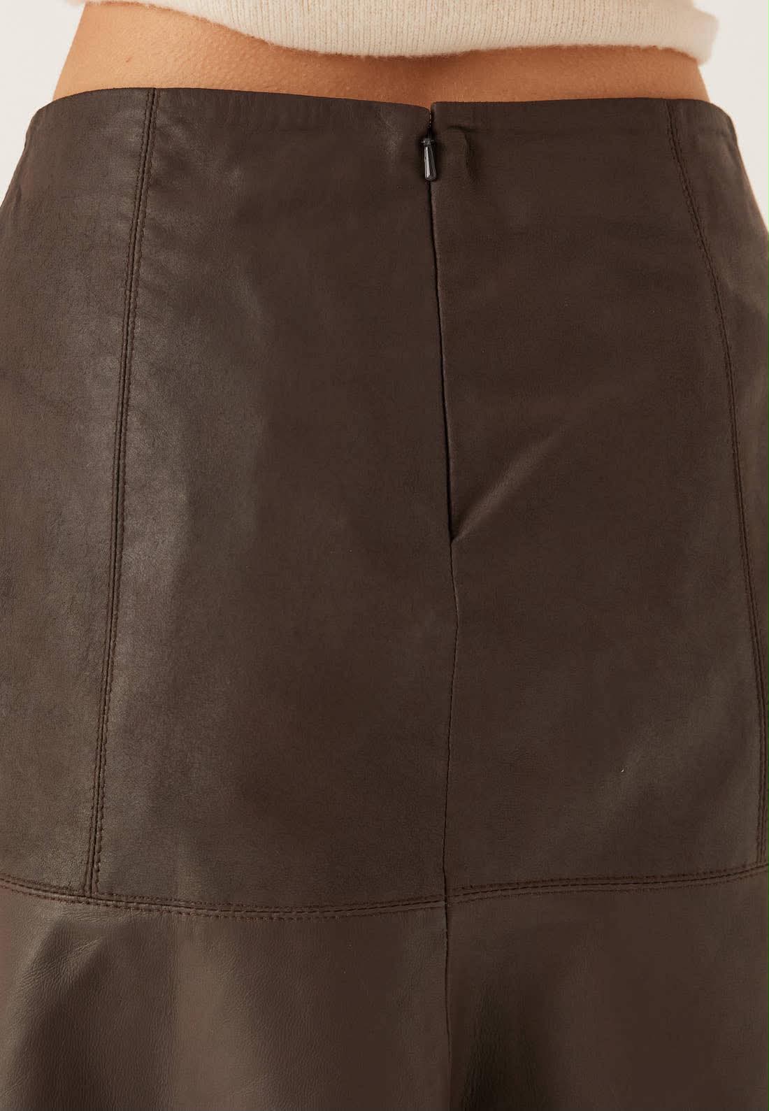 YASColly MW Naplon Leather Skirt