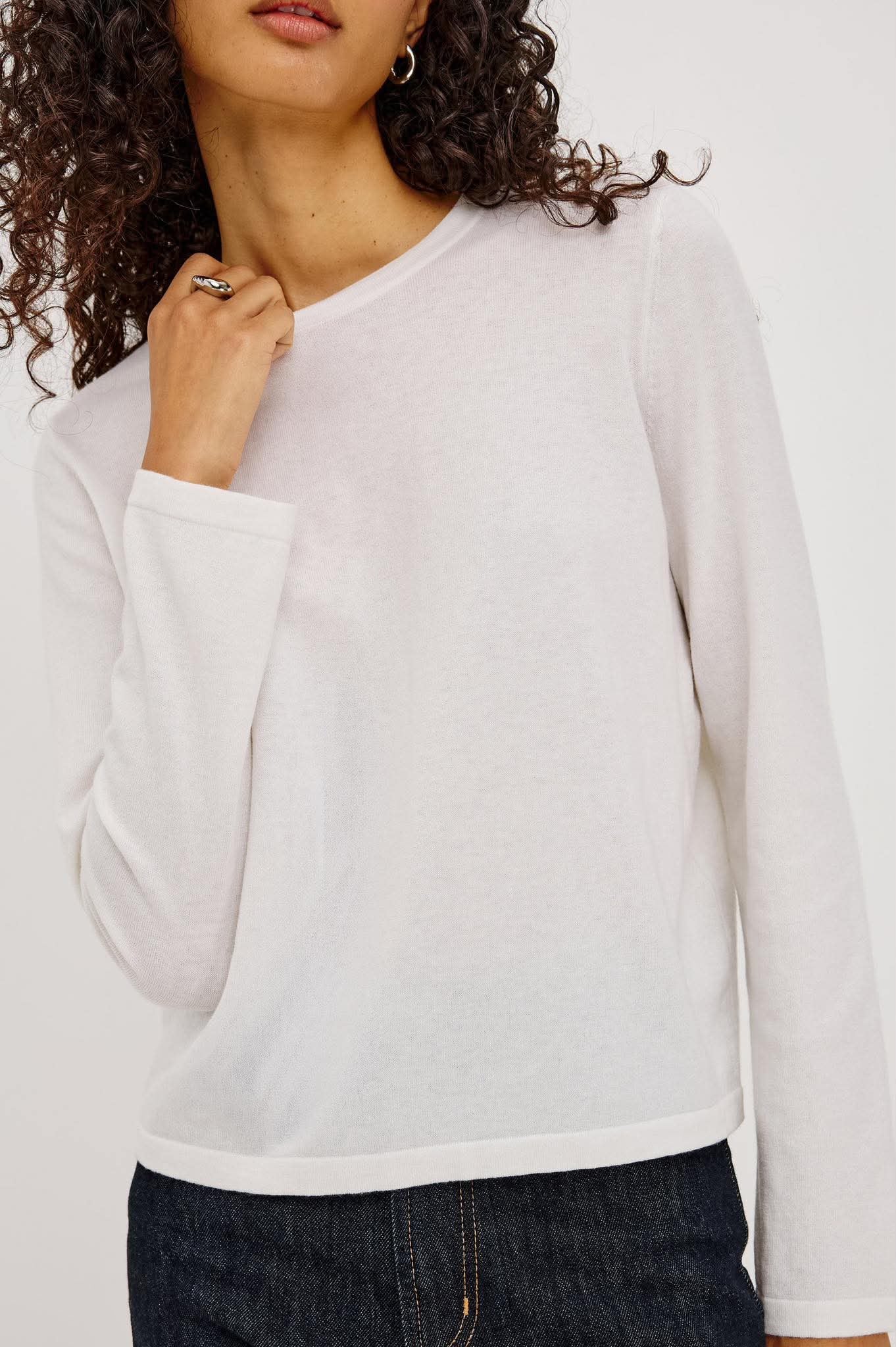 Cotton Cashmere Long Sleeve Tee